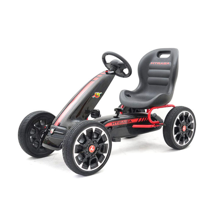 ABARTH karting model u crnoj boji na pedale za decu