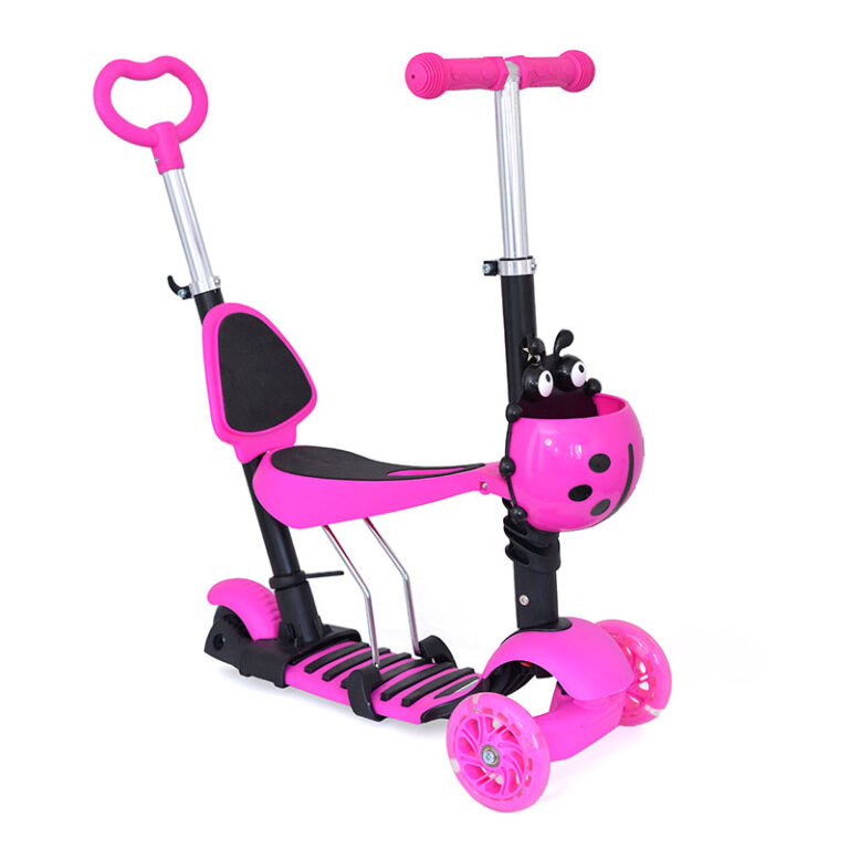 Trotinet 5u1 Bubamara u roza boji za decu