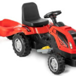 Traktor Na Pedale MMX Sa Prikolicom - Crveni - Traktor na akumulator za decu