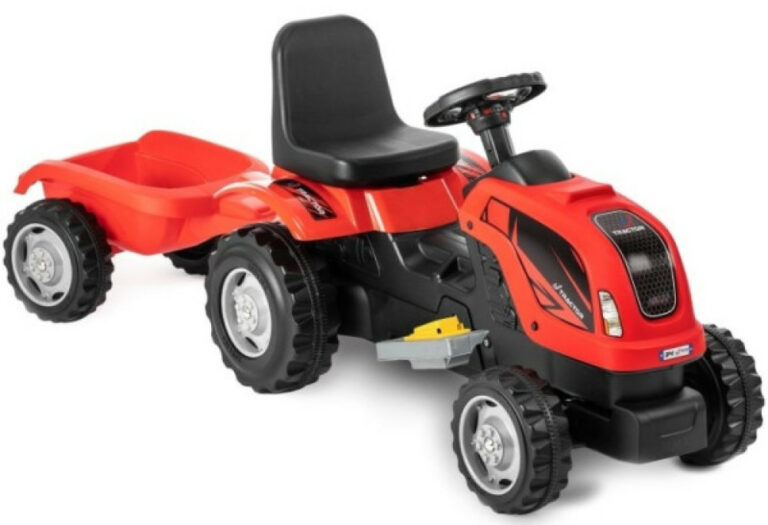 Traktor Na Pedale MMX Sa Prikolicom - Crveni - Traktor na akumulator za decu