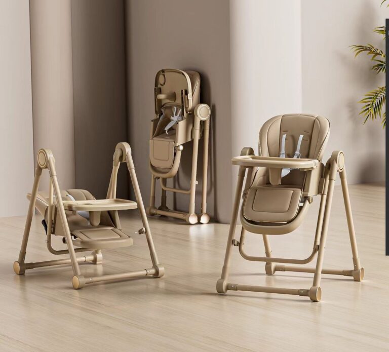 Hranilica i ljuljaška 2u1 u kivi boji za bebe