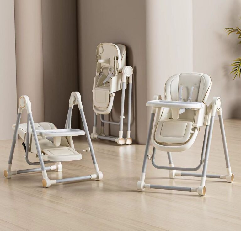 Hranilica i ljuljaška 2u1 u beloj boji za bebe