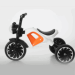 Dečiji tricikl – Moto dizajn sa svetlom beli