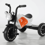 Dečiji tricikl – Moto dizajn sa svetlom beli